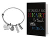 Teacher Bangle Bracelet and Card Gift Set - Infinity Collection