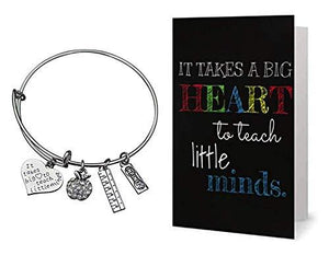 Teacher Bangle Bracelet and Card Gift Set - Infinity Collection