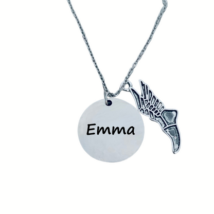 Engraved Track and Field Necklace
