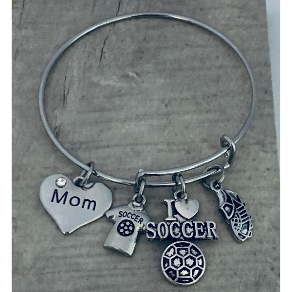 Soccer Mom Bangle Bracelet -Pick Style
