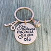 Softball Keychain - Rose Gold She Believed She Could So She Did