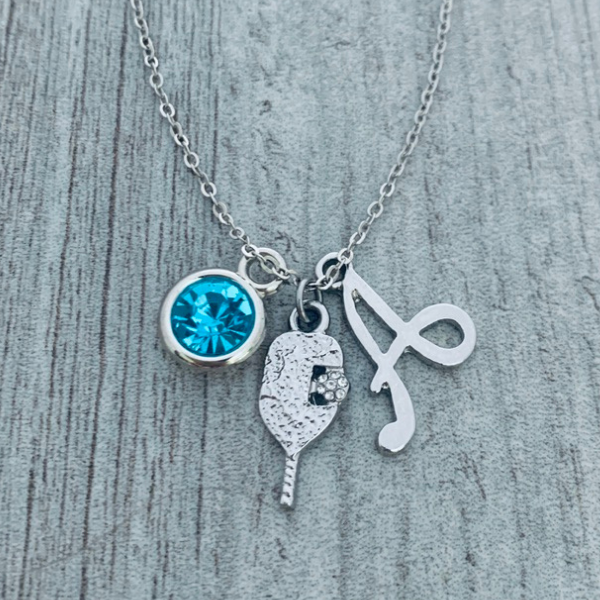 Personalized Pickleball Charm Necklace