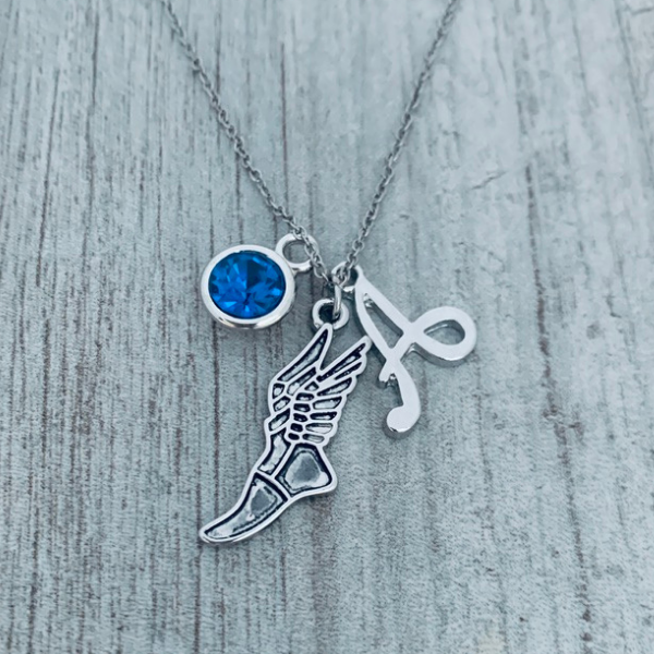 Personalized Track and Field Charm Necklace