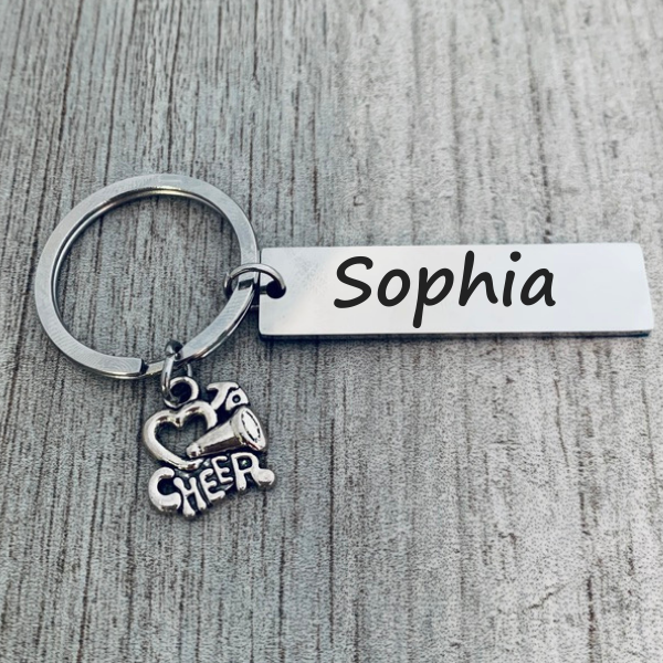 Custom Engraved Cheer Keychain