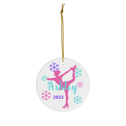 Personalized Figure Skating Christmas Ornament