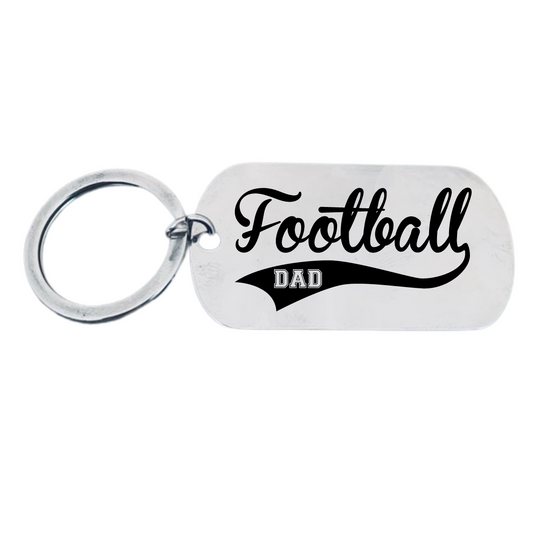 Football Dad Keychain - Different Styles & Shapes