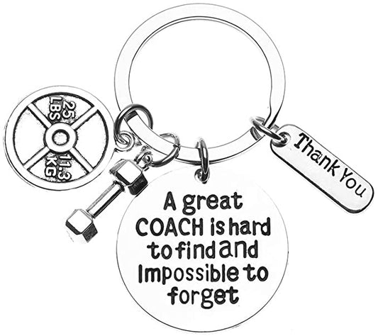 Trainer Fitness Great Coach Is Hard to Find Keychain