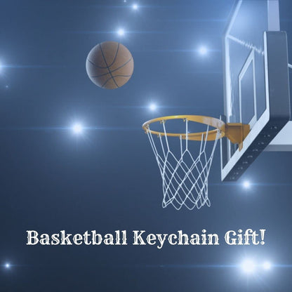 Basketball Charm Round Keychain Perfect Gift with Choice of Engraving