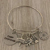 Custom Camp Bracelet with Camp Name Engraved, Camping Gift, Camp Jewelry, Gift for Campers, Travel Bracelet, Vacation Bracelet - Infinity Collection