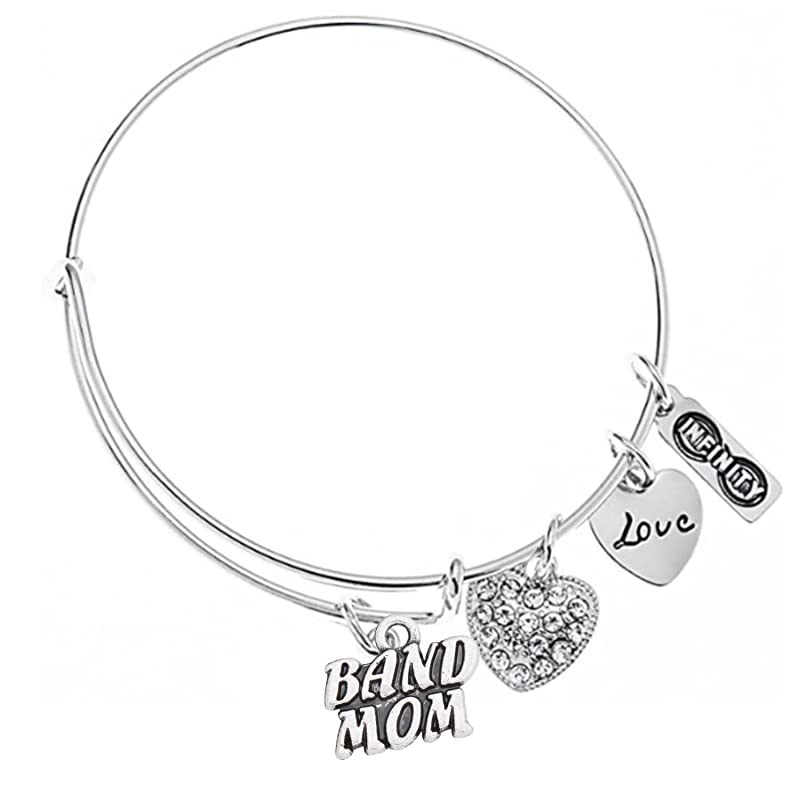 Band Mom Charm Bangle Bracelet