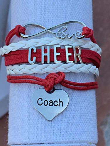 Cheer Coach Infinity Bracelet - Pick Colors & Charms
