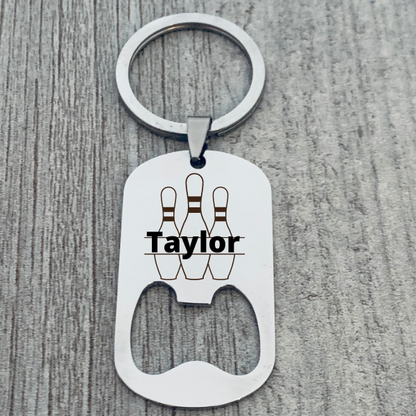 Personalized Bowling Bottle Opener