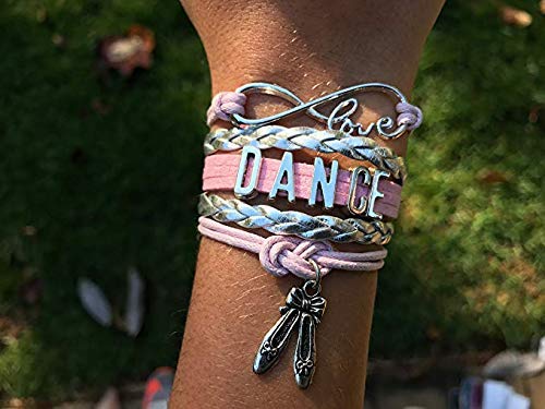 Girls Dance Infinity Ballet Slipper Charm Bracelet - Sportybella