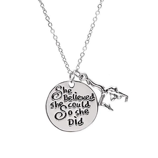 Gymnastics She Believed She Could So She Did Necklace