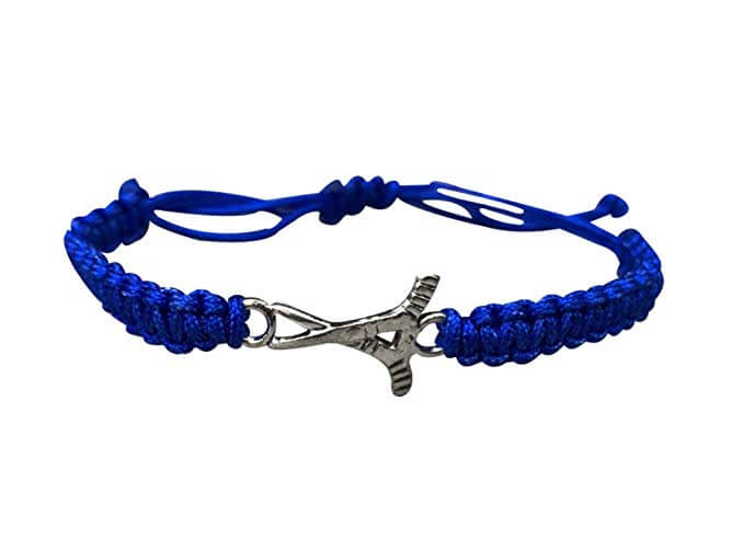 Ice Hockey Rope Bracelet in Blue Color