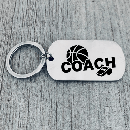 Basketball Coach Keychain
