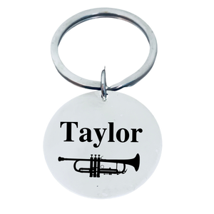 Personalized Trumpet Keychain