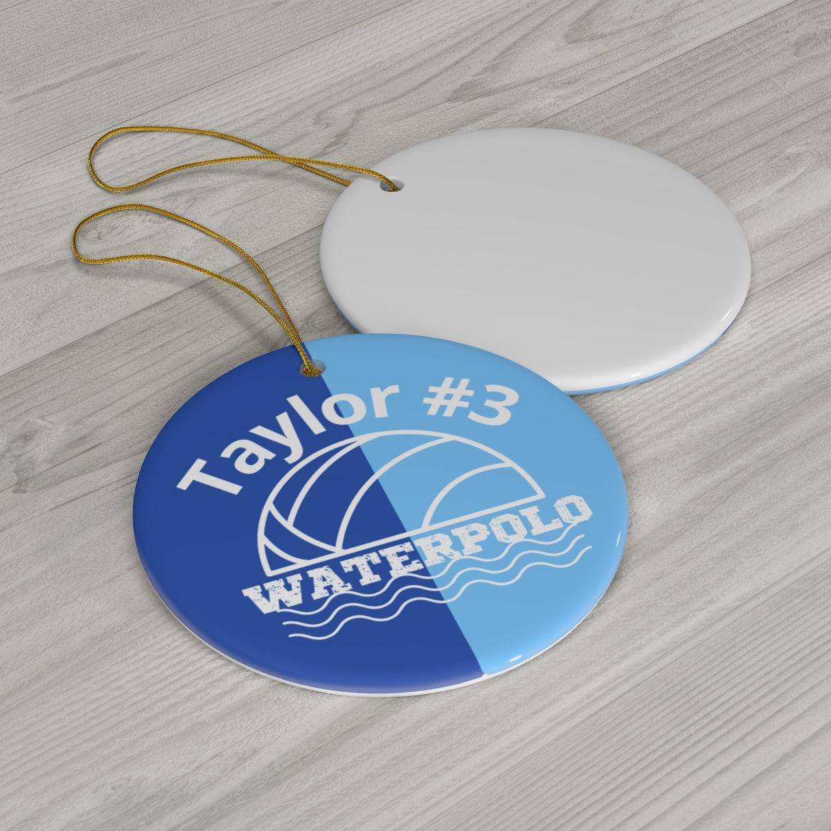 Personalized Waterpolo Christmas Ornament