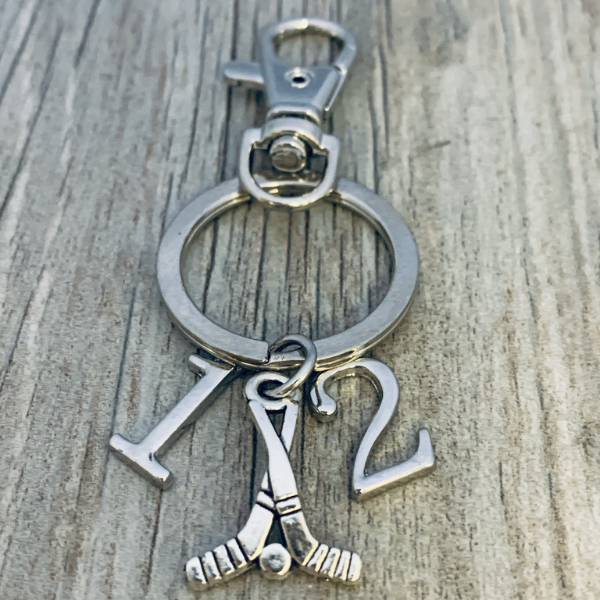 Personalized Ice Hockey Stick Keychain