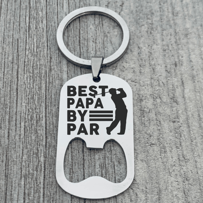 Best Papa By Par Golf Keychain -  Pick Style