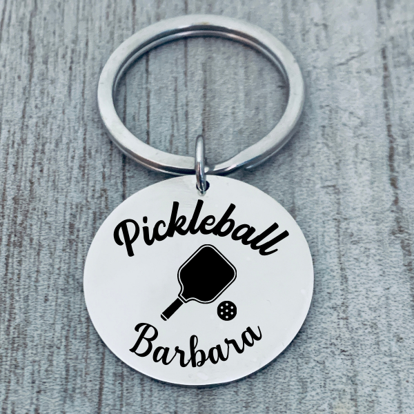 Personalized Pickleball Keychain