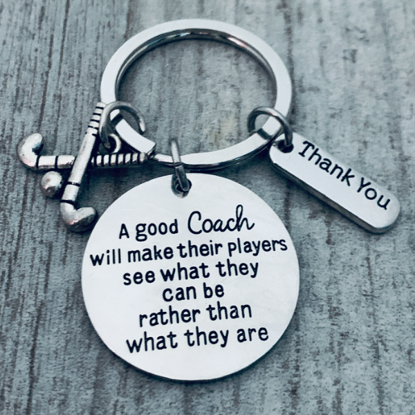 field hockey coach keychain for men and women