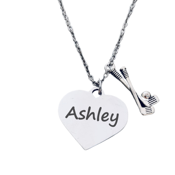 Personalized Engraved Golf Necklace
