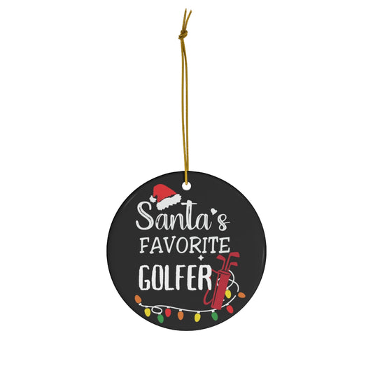 Golf Christmas Ornament, Santas Favorite Golfer