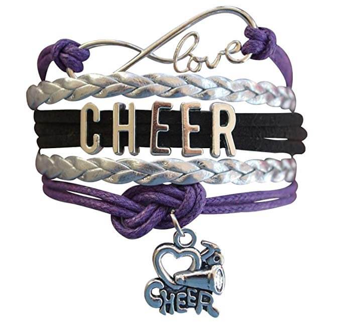 Love to Cheer Bracelet - Purple, Black and Silver Color