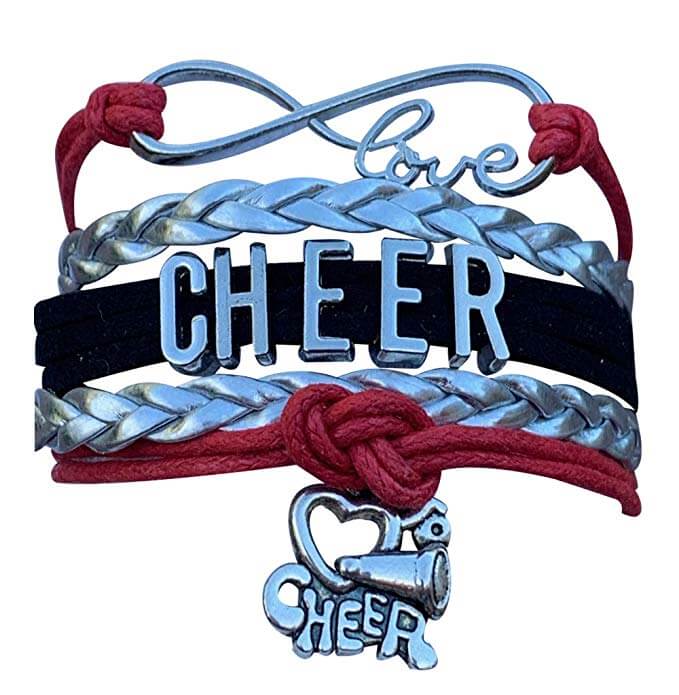 Love to Cheer Bracelet - Red, Black and Silver Color