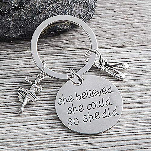 Dance Charm Keychain & Card Gift Set