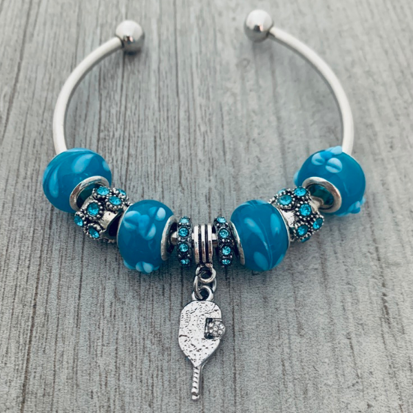 Pickleball Turquoise Beaded Bracelet