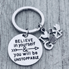 Golf keychain with customizable charms