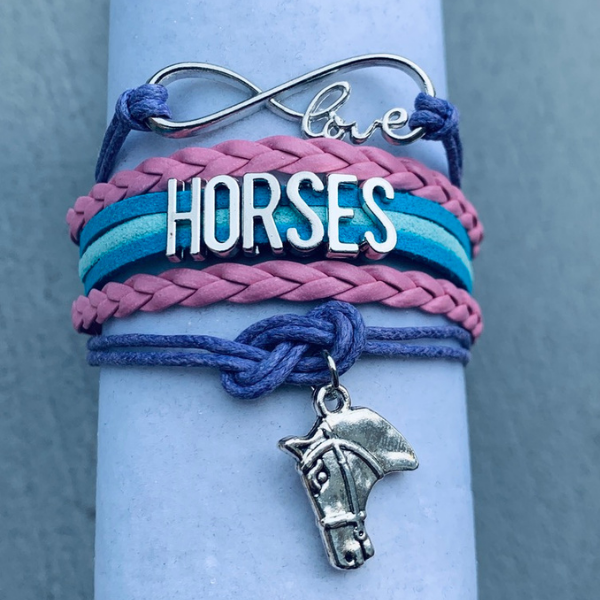 Horse Infinity Charm Bracelet - Pick Charm