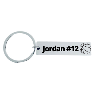 Personalized Engraved Basketball Keychain