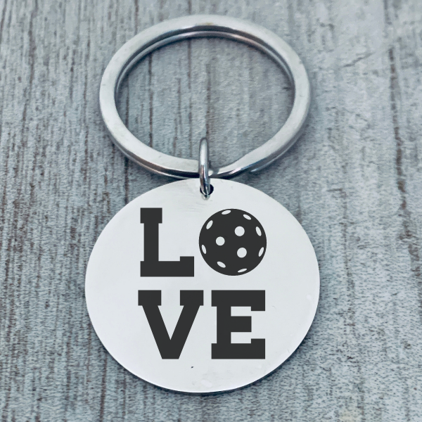 Love Pickleball Keychain