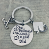field hockey Graduation Keychain - She Believed She Could-