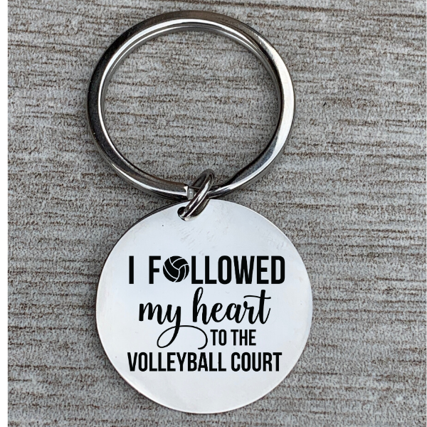 Volleyball Keychain - Followed My Heart to the Volleyball Court