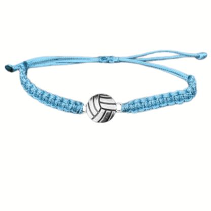 Volleyball Rope Bracelet in Light Blue Color