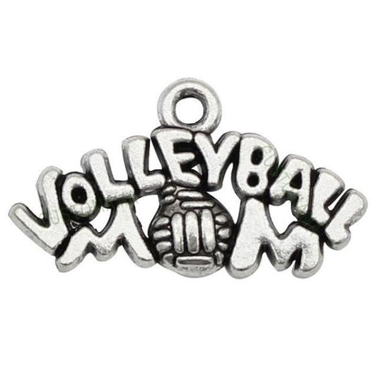 Volleyball Zipper Pull Clip On Charm