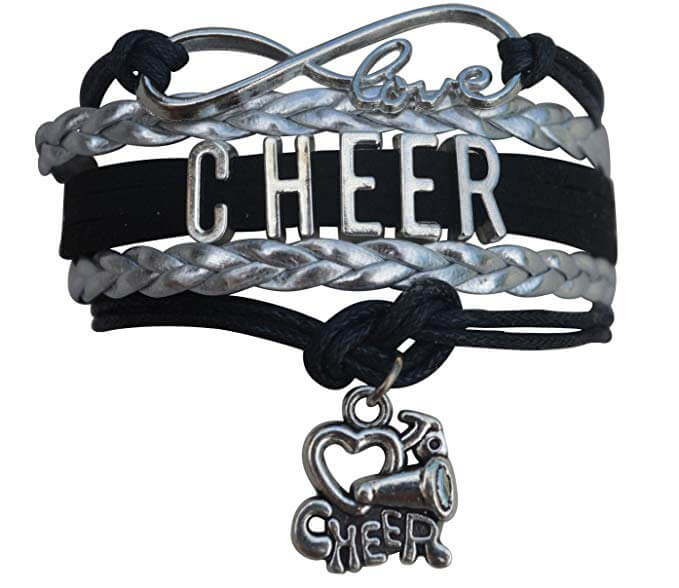 Love to Cheer Bracelet - Black and Silver Color