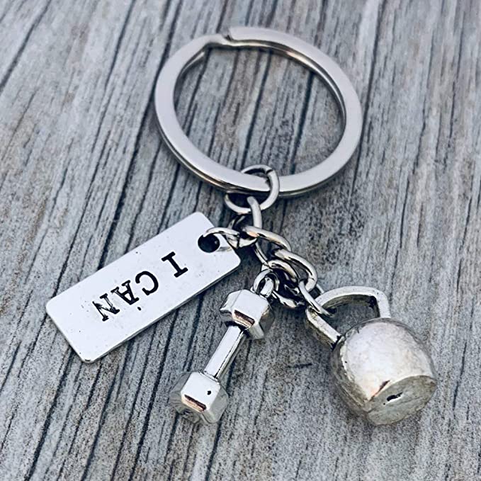 Dumbbell Keychain - I Can