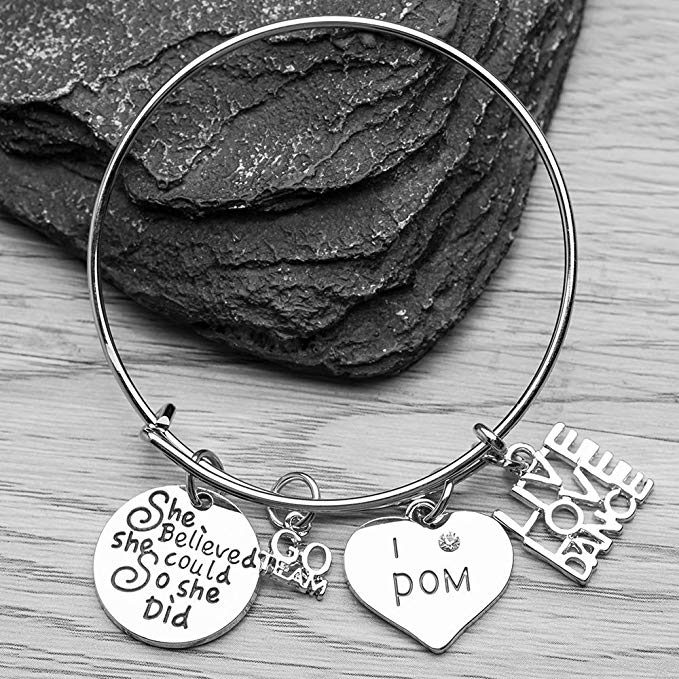 Pom Charm Bangle Bracelet