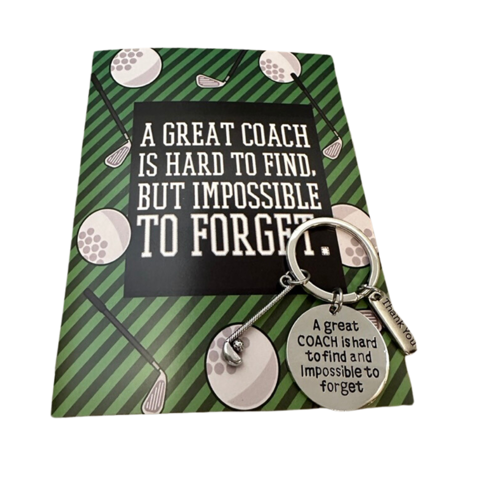 Golf Coach Card & Keychain Set