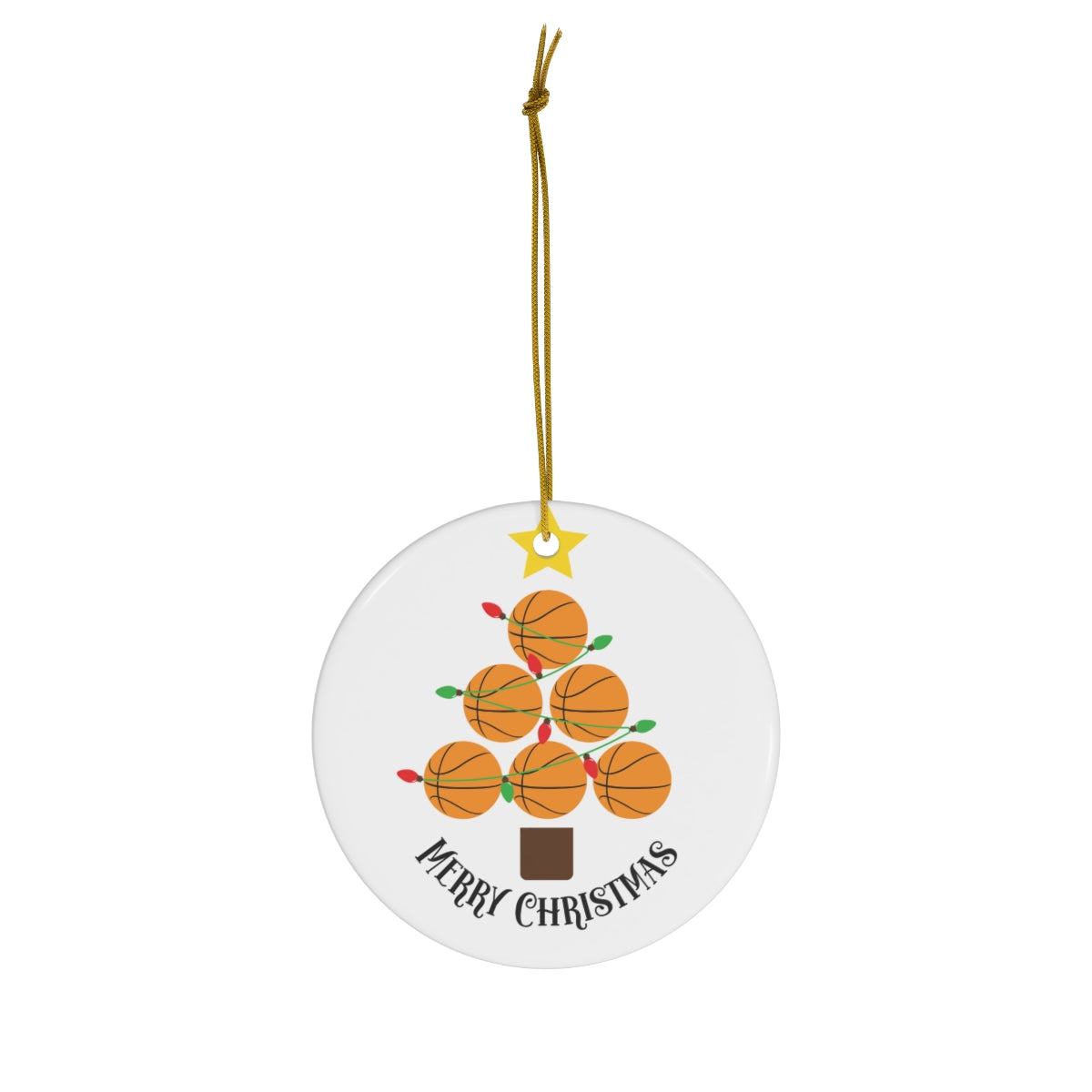 Basketball Merry Christmas ornament