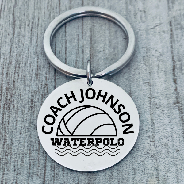Personalized Waterpolo Keychain - Round
