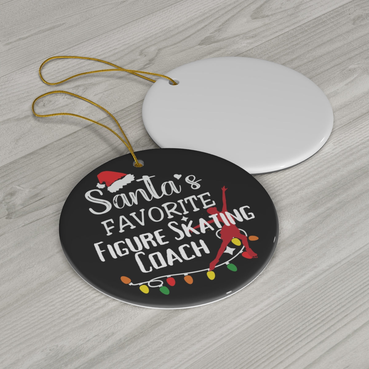 Figure Skating Coach Gift, Figure SkatingChristmas Ornament, Santa's Favorite Ice Skating Coach Gift, Gift for Coaches