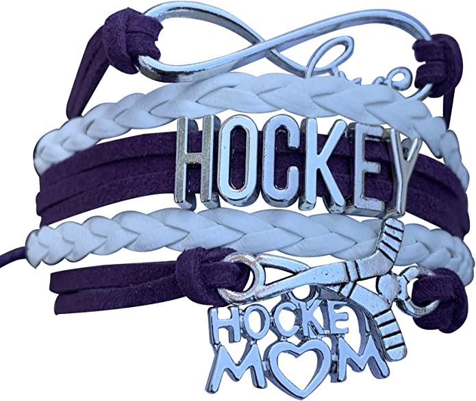 Ice Hockey Mom Bracelet purple