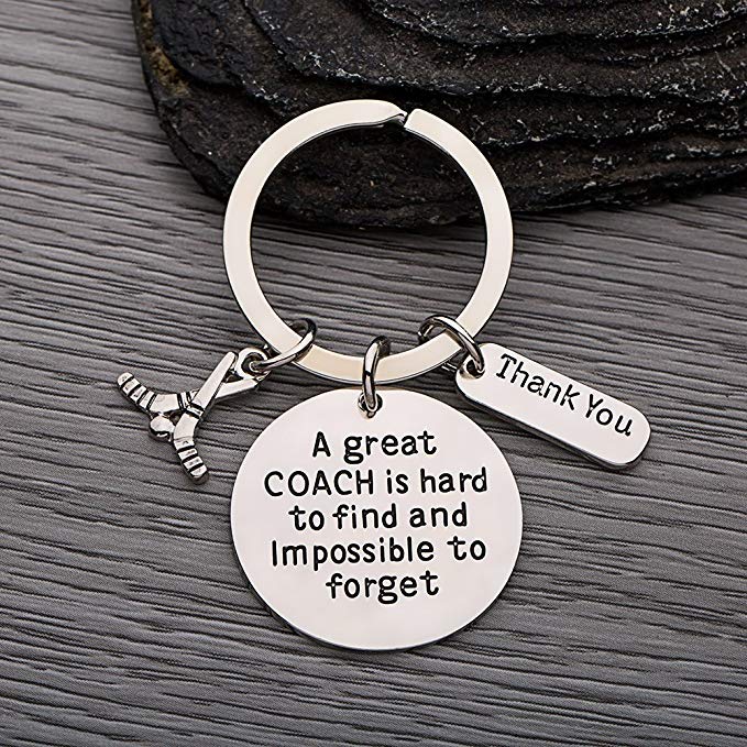 Ice Hockey Coach Keychain - Great Coach is Hard to Find - Different Charms