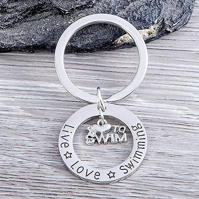 Live Love Swimming Keychain - Sportybella